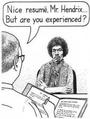Nice resume Mr.
          Hendrix, but are you experienced?